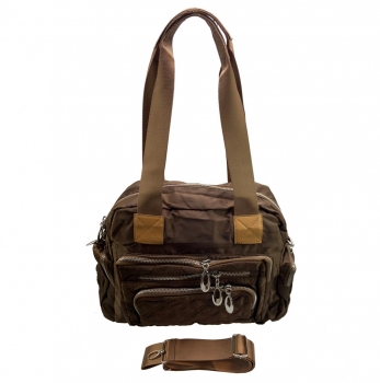 flevado Große Damen Umhängetasche Reißverschluss Freizeittasche Jugend/ Frauen braun